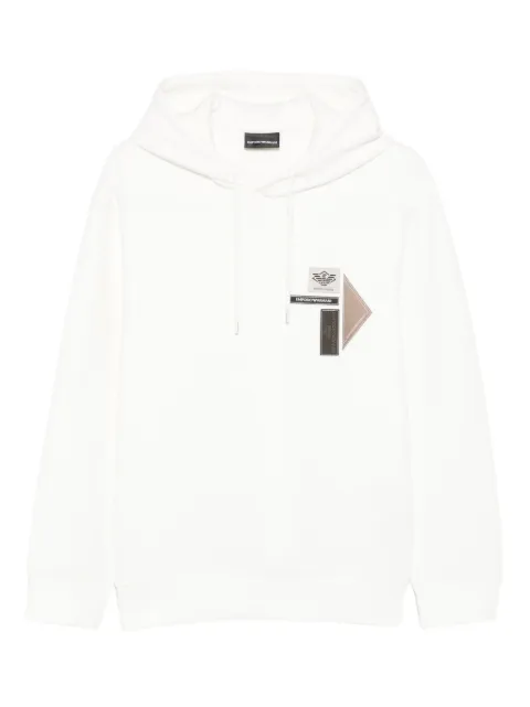 Emporio Armani logo-patch hooded sweater