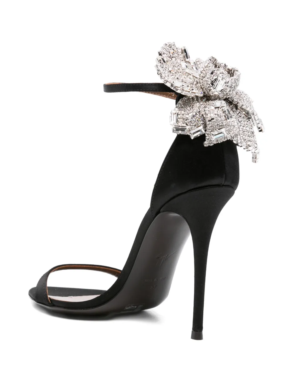 Giuseppe Zanotti 100mm embellished stiletto heeled sandals Black