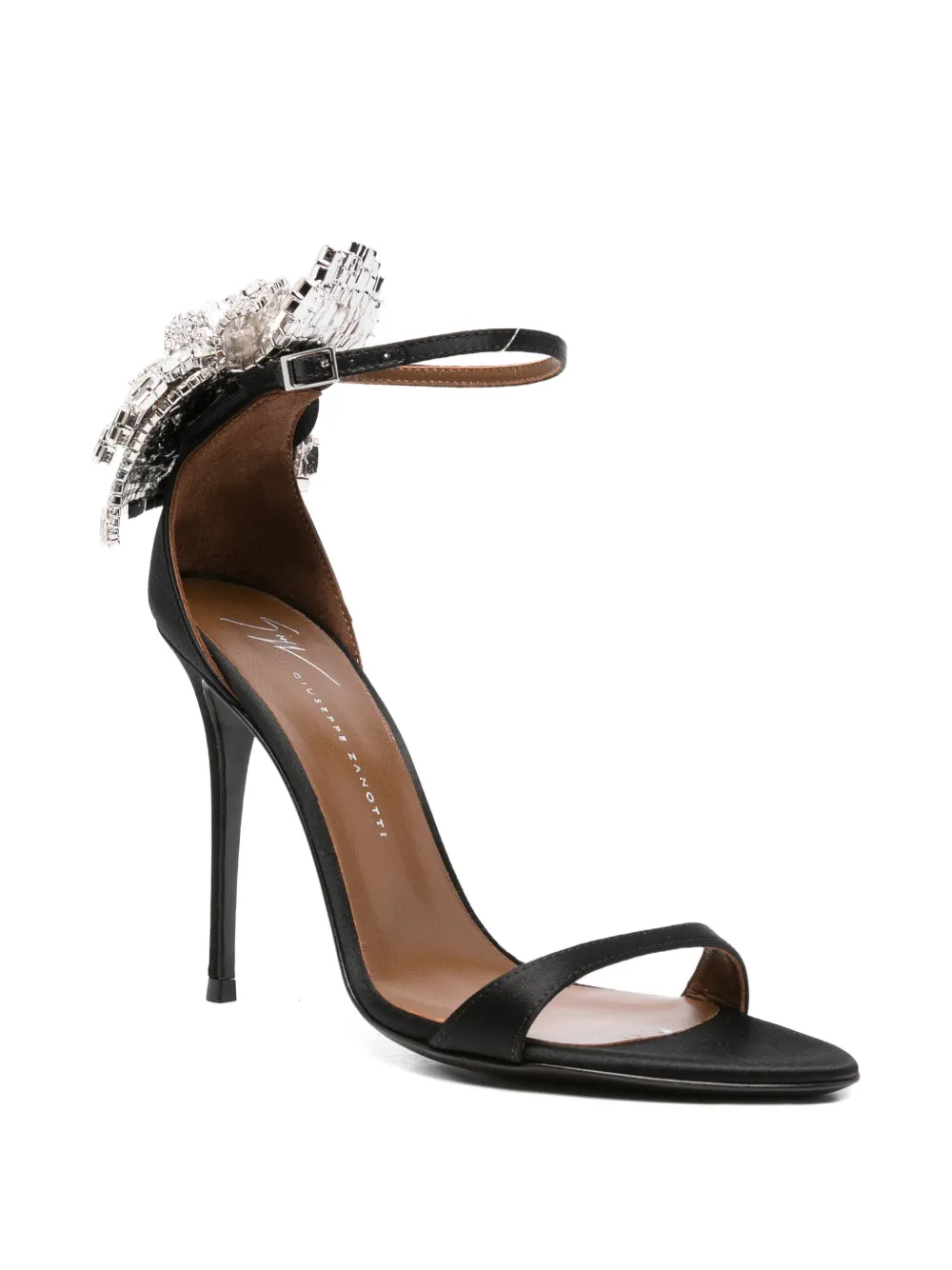 Giuseppe Zanotti 100mm embellished stiletto heeled sandals Black