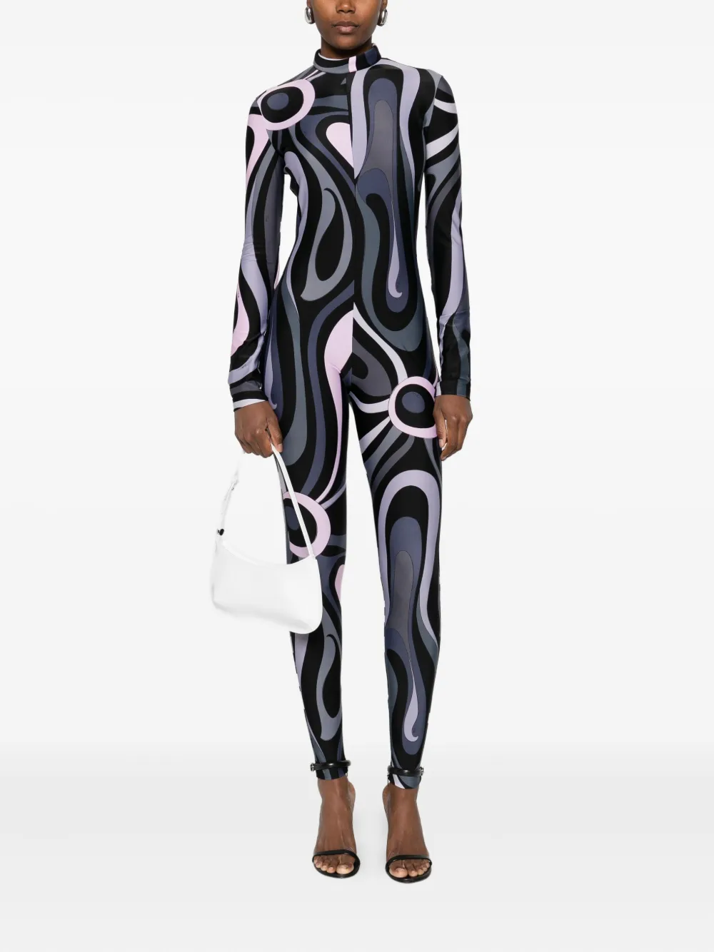 PUCCI high neck abstract-print jumpsuit - Zwart