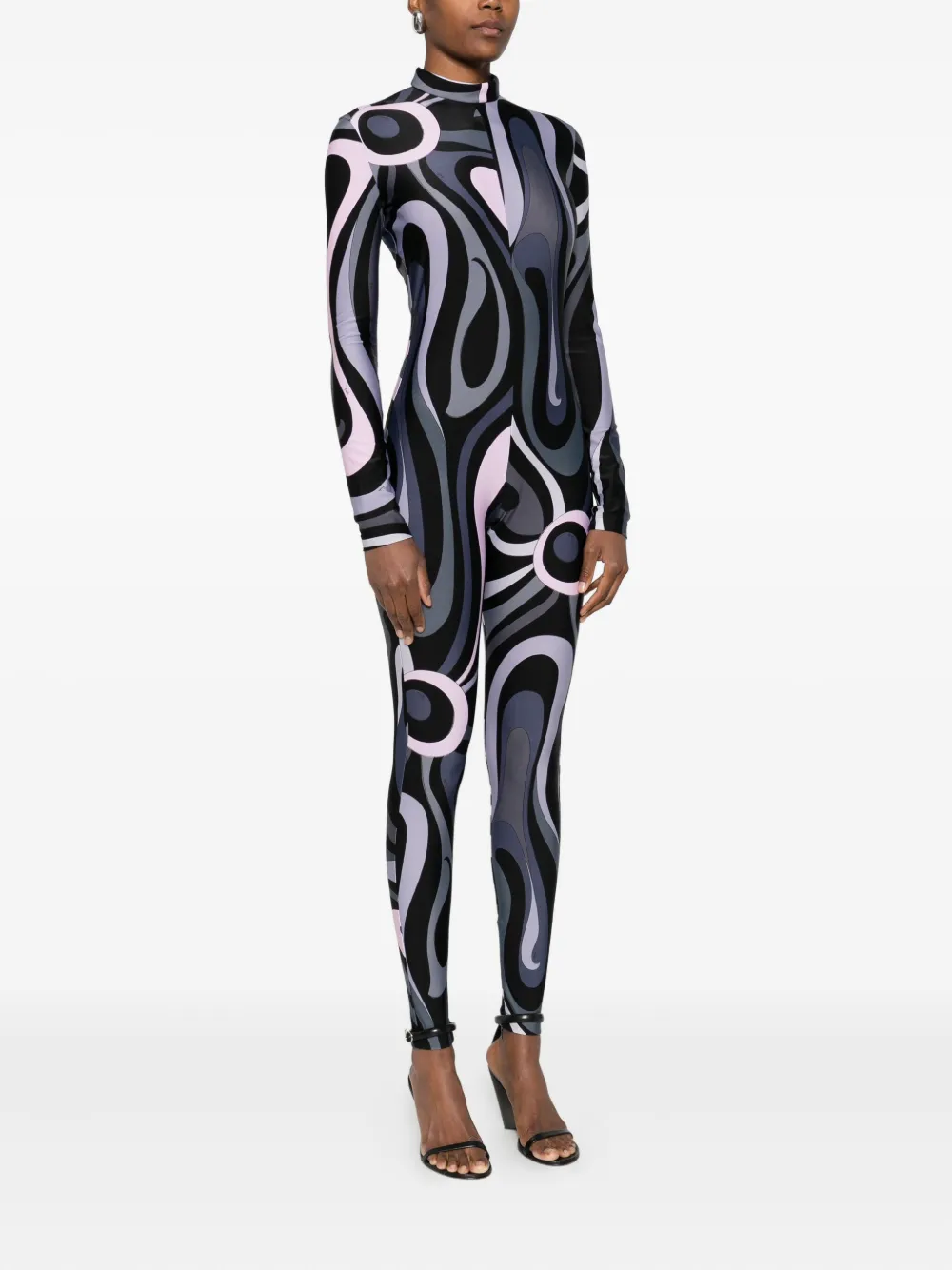 Pucci High Neck Abstract-print Jumpsuit In Multi