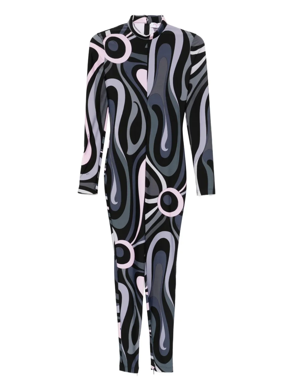 Pucci High Neck Abstract-print Jumpsuit In Multi