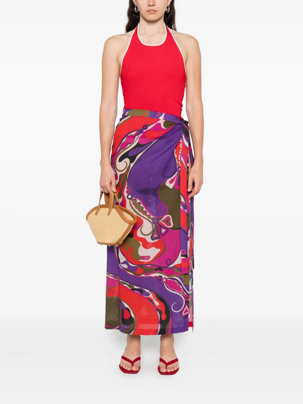 PUCCI abstract-print maxi skirt - Paars