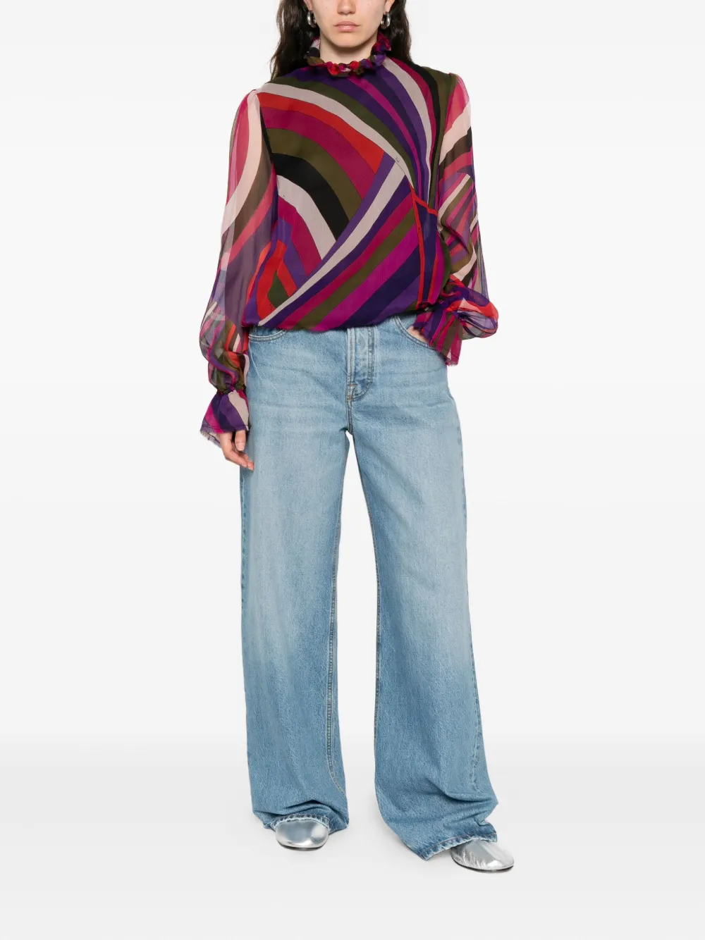 PUCCI abstract-print blouse - Roze