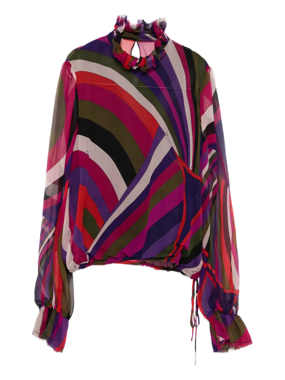 Pucci Abstract-print Blouse In Pink