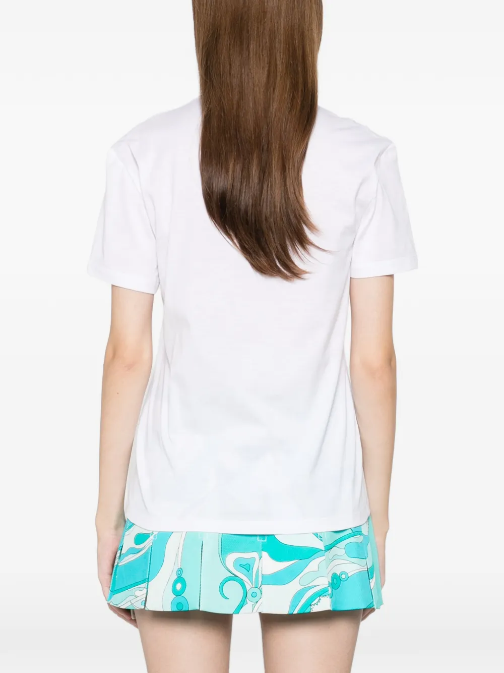 PUCCI Katoenen T-shirt met logo Wit