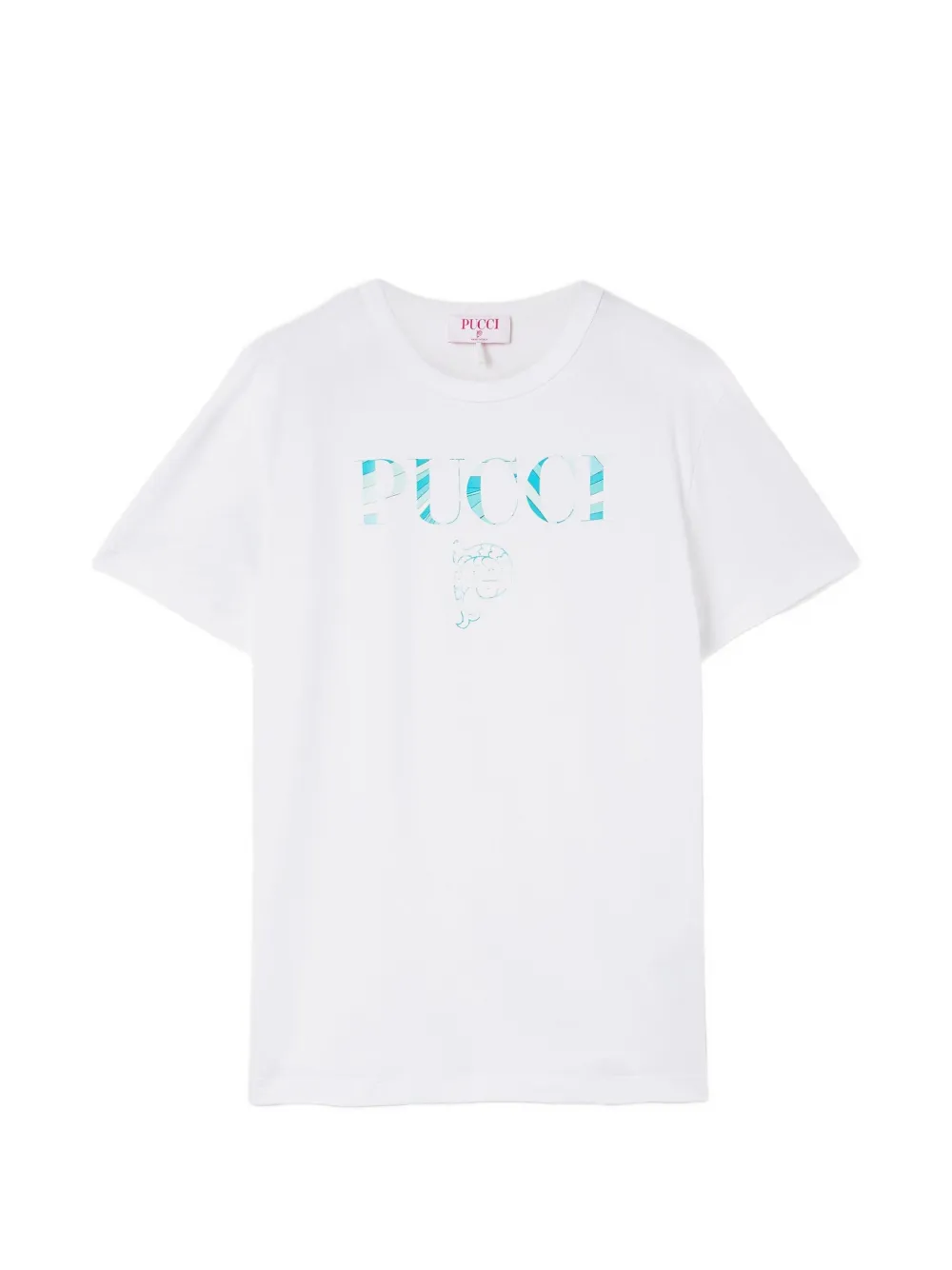 PUCCI logo cotton T-Shirt - Weiß