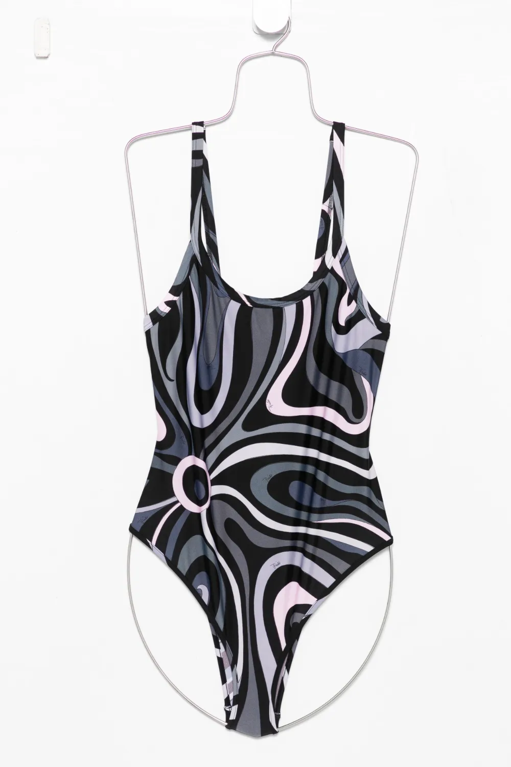 Pucci One-piece Swimsuit With Print In Black