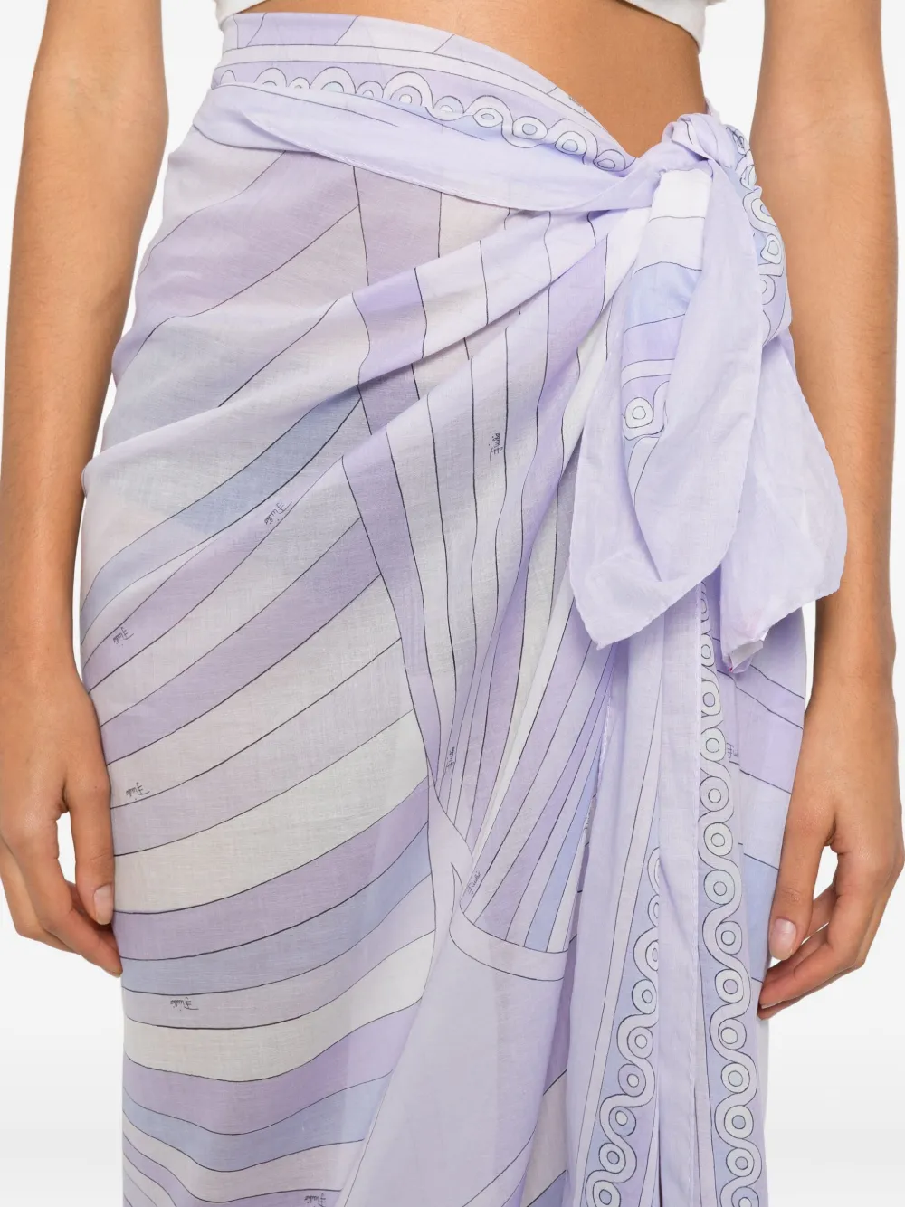 PUCCI Pareo met geometrische print Paars