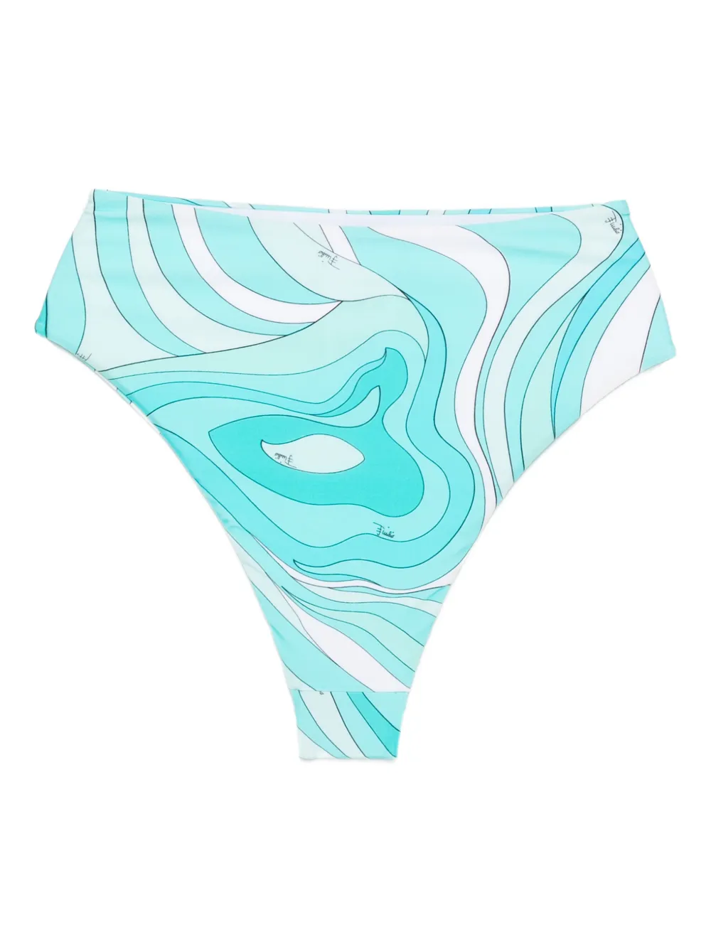 Pucci High-waist Bikini Bottoms In Blue
