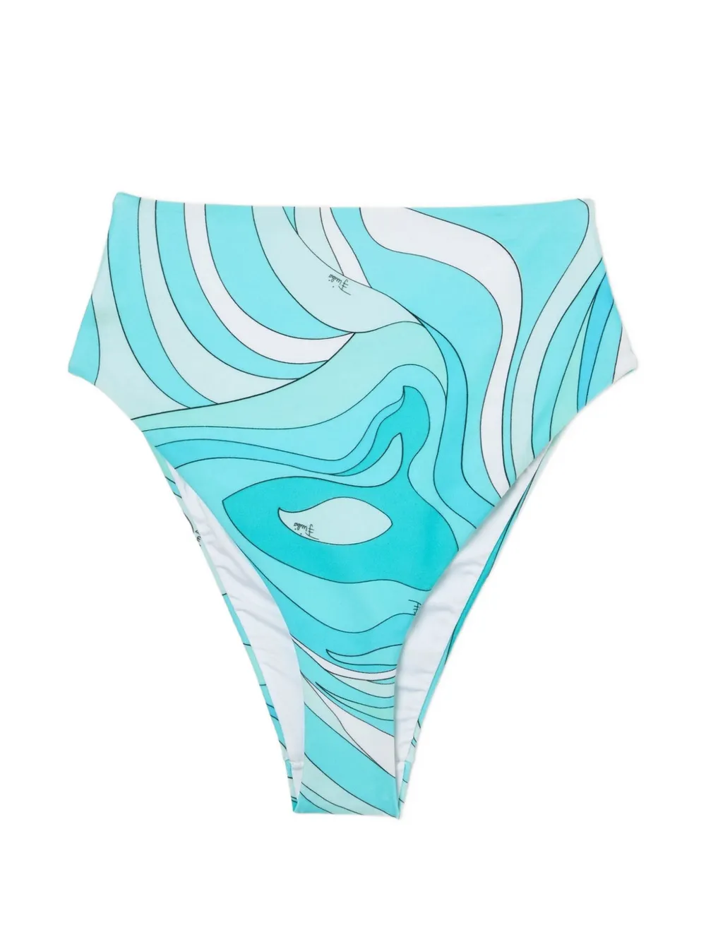 PUCCI High waist bikinislip met Marmo-print Blauw