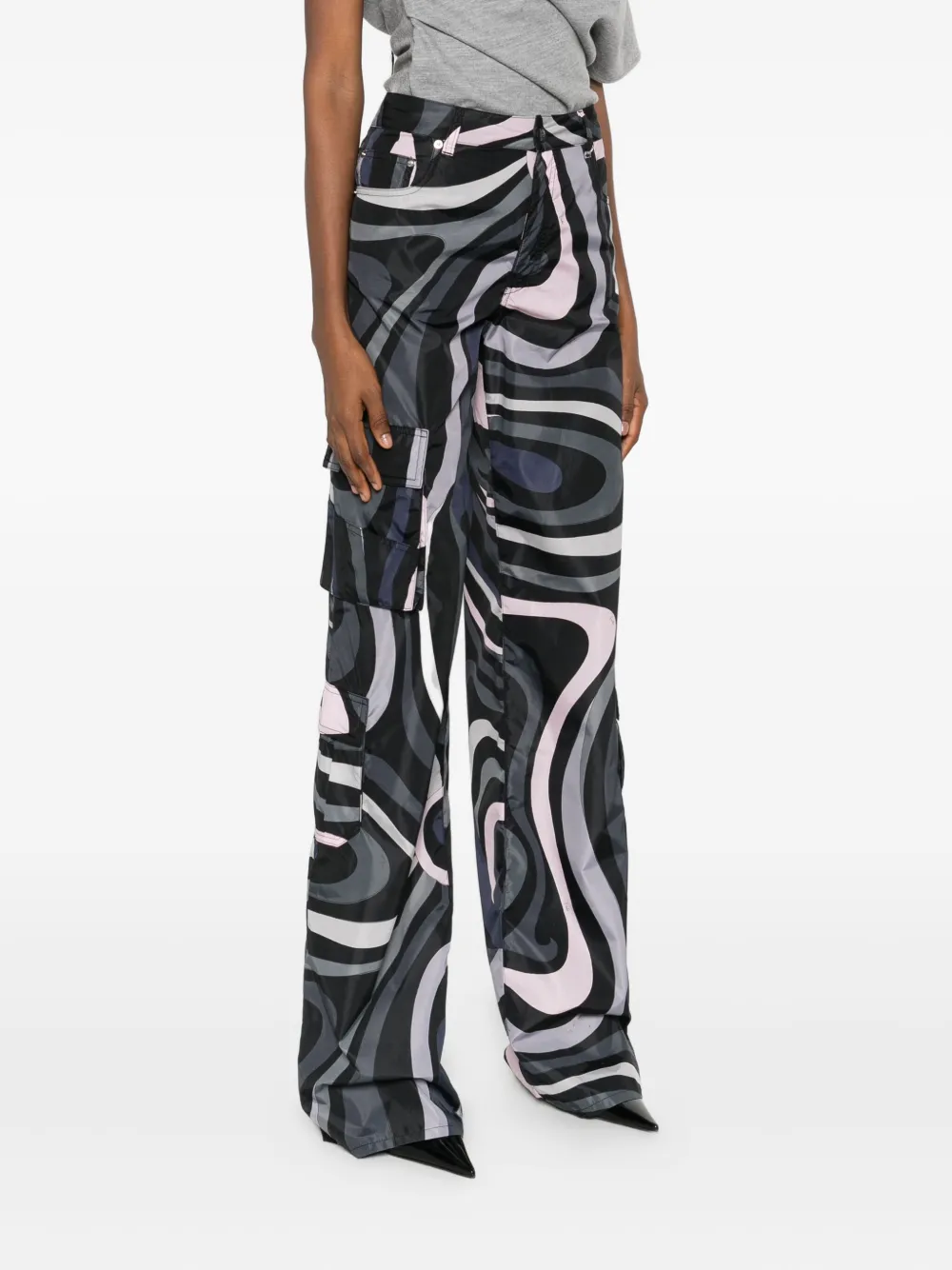 Pucci Swirl-print Cargo Trousers In Multi