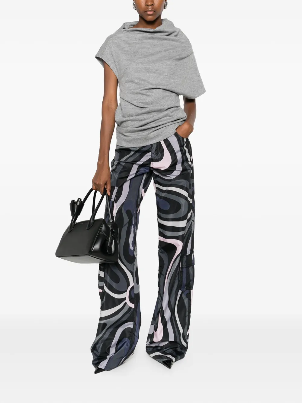 PUCCI swirl-print cargo trousers - Zwart