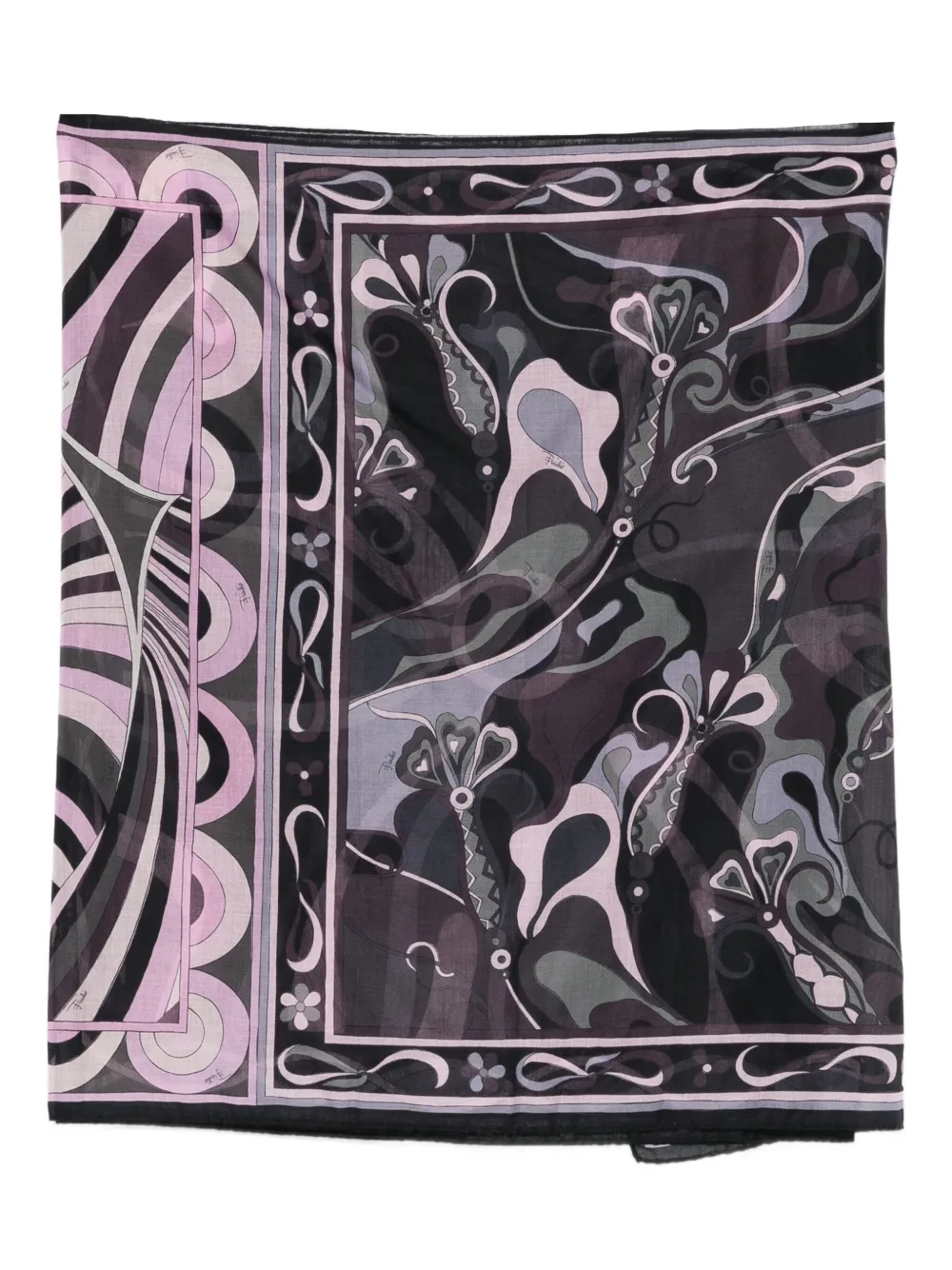PUCCI フローラル ミニパレオ - ブラック PUCCI フローラル ミニパレオ - ブラック