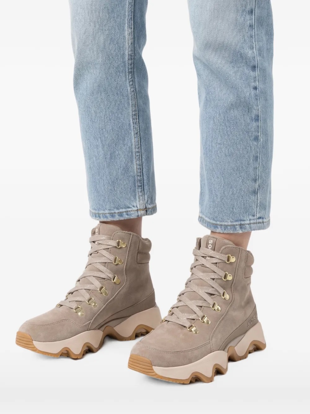 SOREL Kinetic™ combat boots met chunky zool Bruin