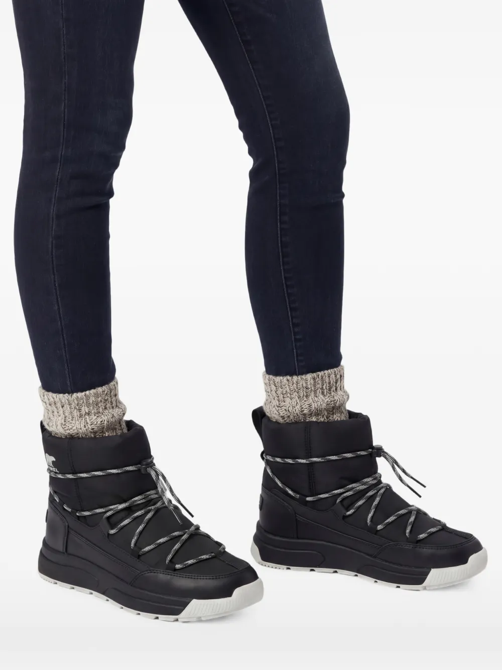 SOREL Whitney™ III gewatteerde enkellaarzen met veters Zwart
