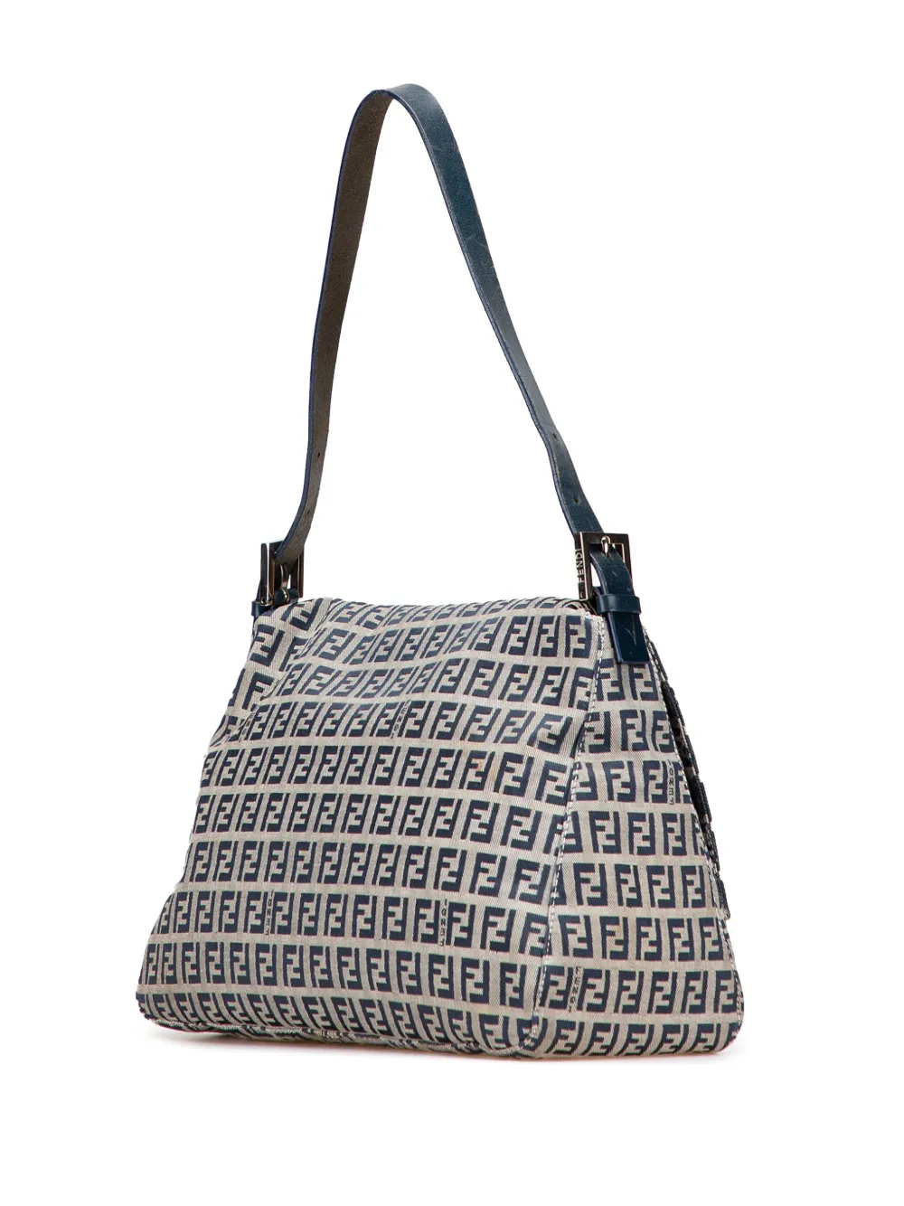 Pre-owned Fendi 20th Century Zucchino Canvas Mamma Forever Shoulder Bag In Brown