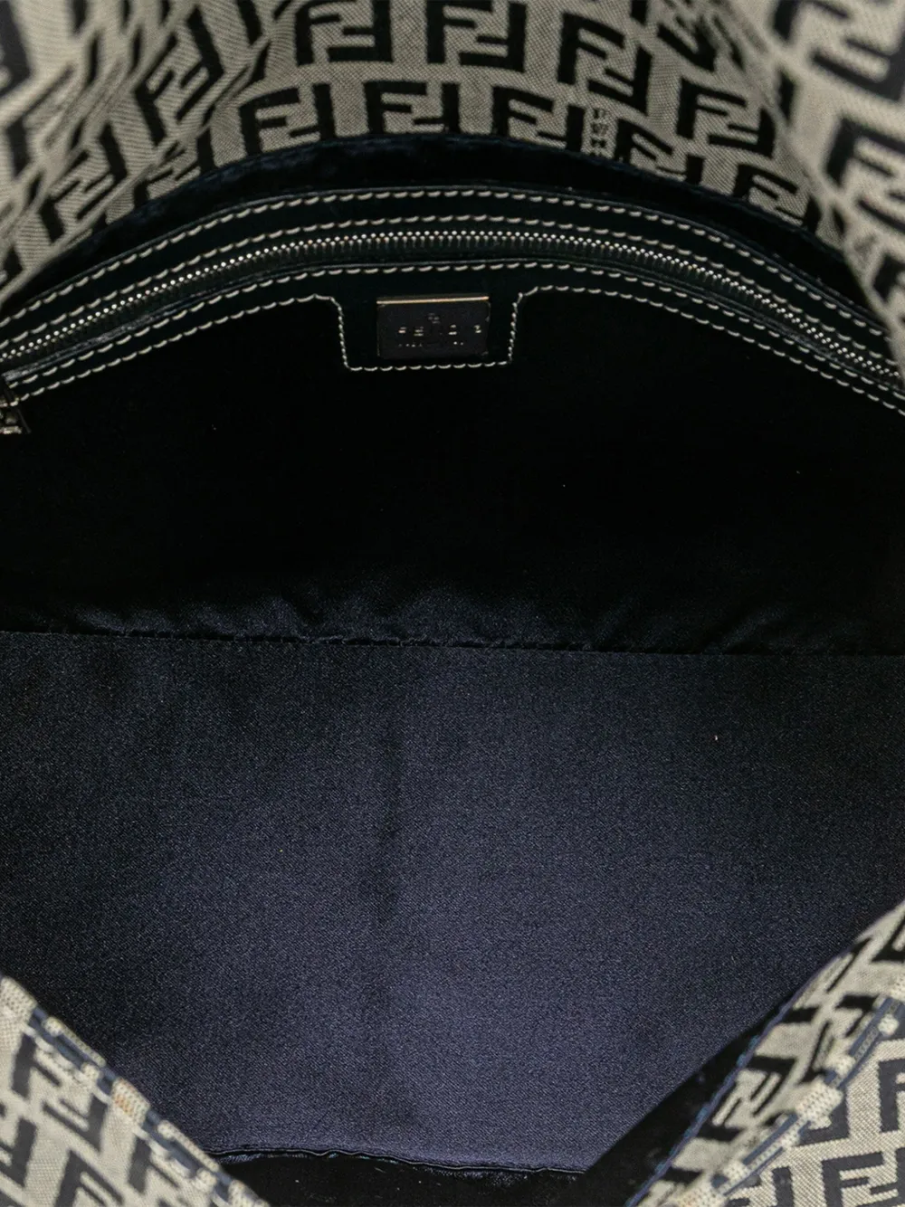 Pre-owned Fendi 20th Century Zucchino Canvas Mamma Forever Shoulder Bag In Brown