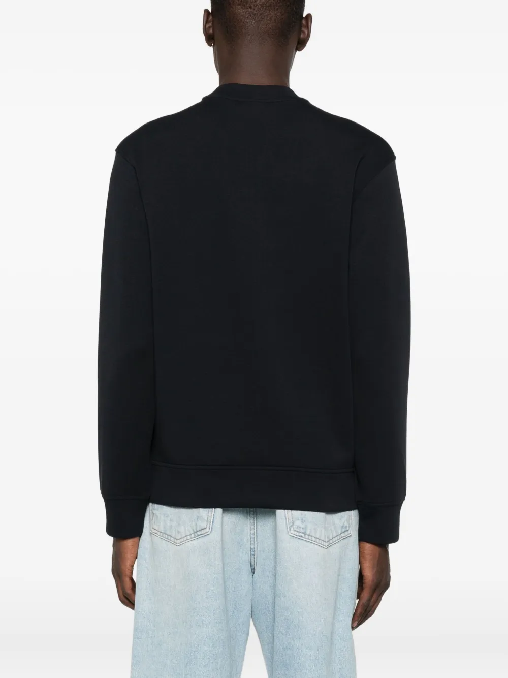 Emporio Armani Trui met opgestikte zak en ronde hals Blauw