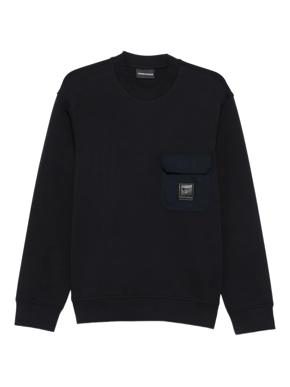 Emporio Armani patch-pocket crew-neck sweater | Blue | Image 1
