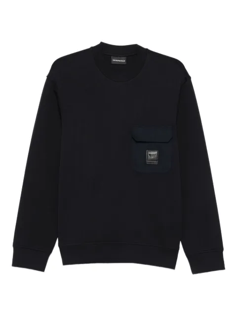 Emporio Armani patch-pocket crew-neck sweater