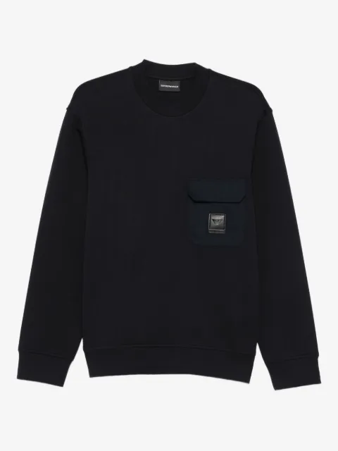 Emporio Armani suéter con bolsillo de parche