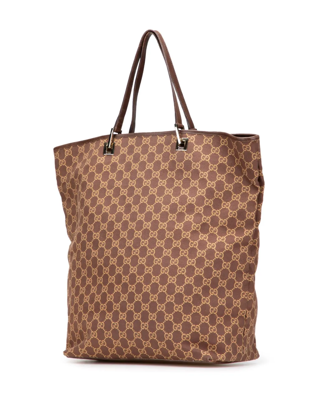 Pre-owned Gucci 2000-2015 Gg Canvas Tote Bag In Brown