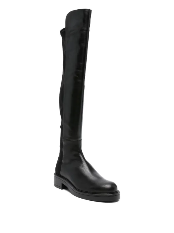Stuart Weitzman レザーロングブーツ | ブラック | FARFETCH JP Stuart Weitzman レザーロングブーツ | ブラック | FARFETCH JP