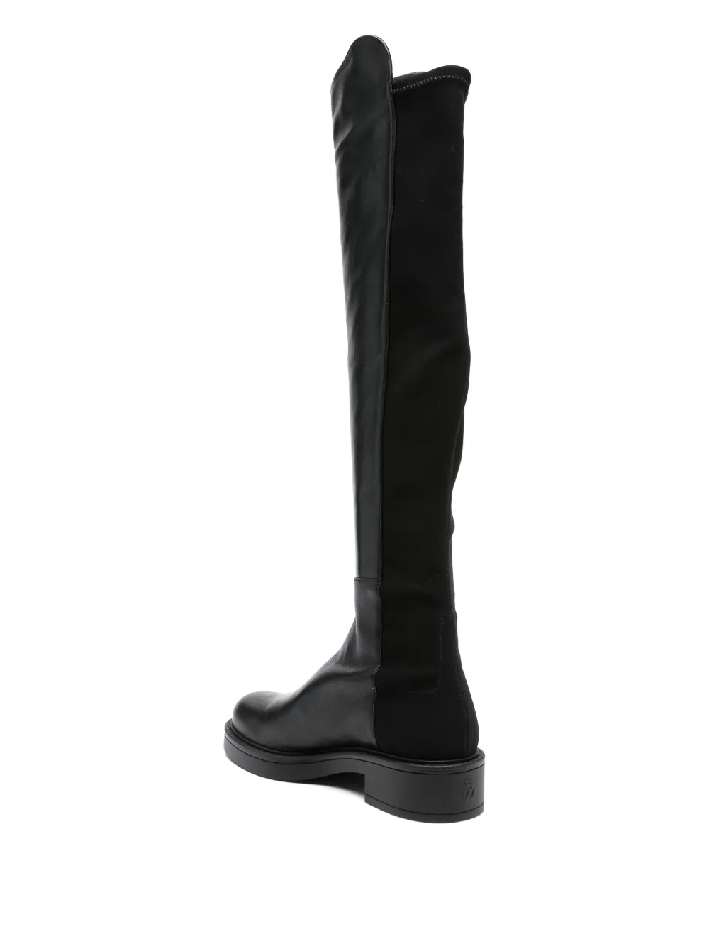 Stuart Weitzman 40mm Leather Panelled Knee-high Boots In Black