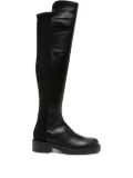 Stuart Weitzman 40mm leather panelled knee-high boots - Black