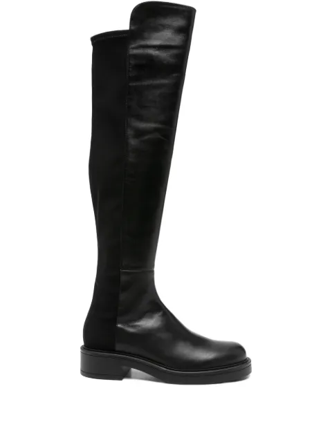 Stuart Weitzman 40mm leather panelled knee-high boots