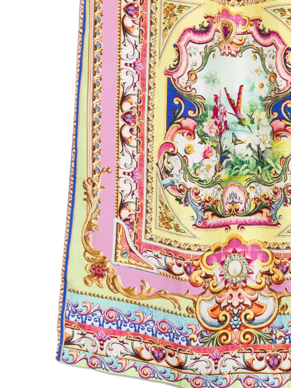 Camilla Spirit Of Santa Maria zijden broek met bloemenvlakken Blauw