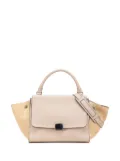 Céline Pre-Owned 2014 Medium Drummed Calfskin and Suede Trapeze satchel - Brown
