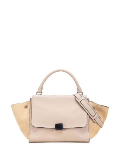 Celine Pre-Owned bolsa satchel Trapeze mediana de piel de becerro y gamuza 2014