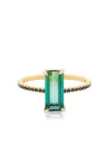 YI Collection 18K yellow gold tourmaline and black diamond ring