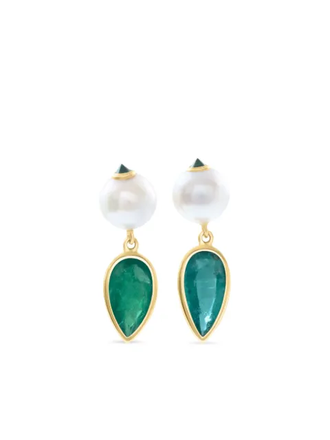 YI Collection 18K yellow gold multi-stone earrings