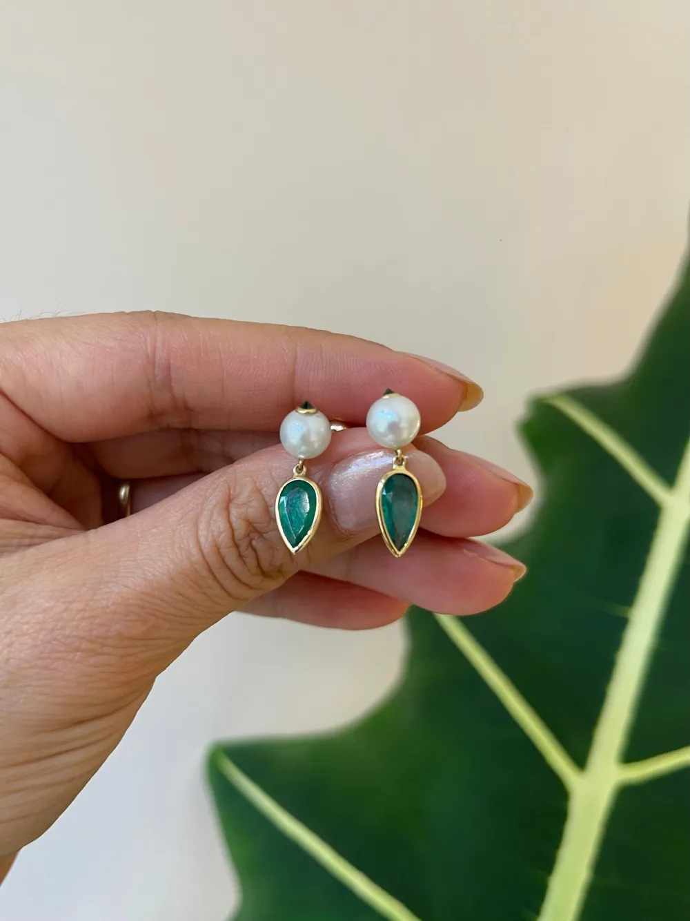 18k Yellow Gold Multi-Stone Earrings