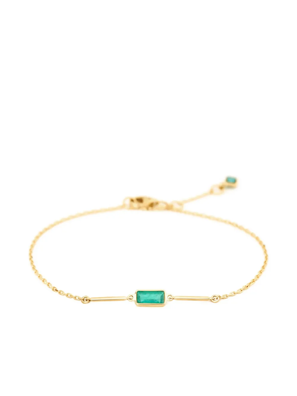 YI Collection pulsera en oro amarillo de 18kt con esmeralda | dorado | Image 1