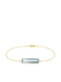 YI Collection 18K yellow gold aquamarine bangle