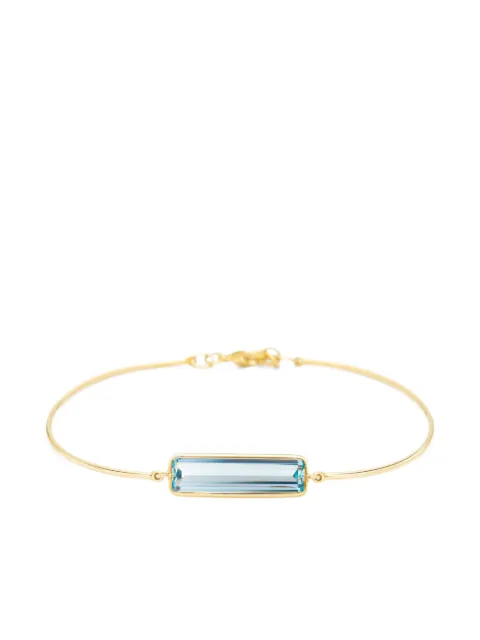 YI Collection 18K yellow gold aquamarine bangle