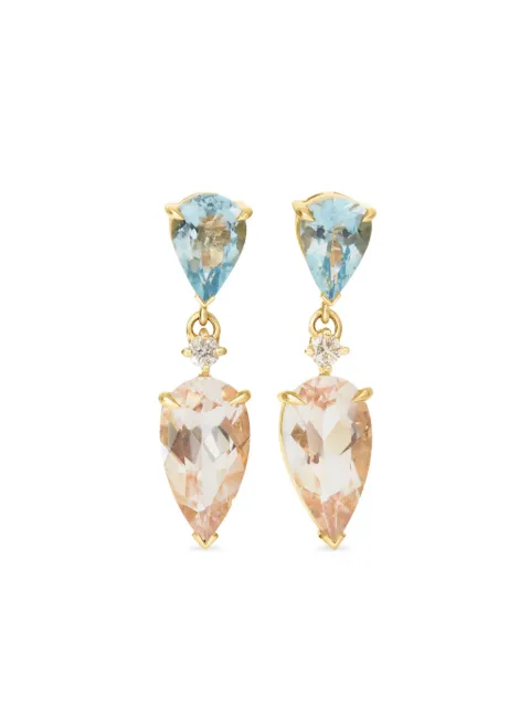 YI Collection 18K yellow gold multi-stone earrings