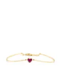 YI Collection 18K yellow gold Heart ruby bangle