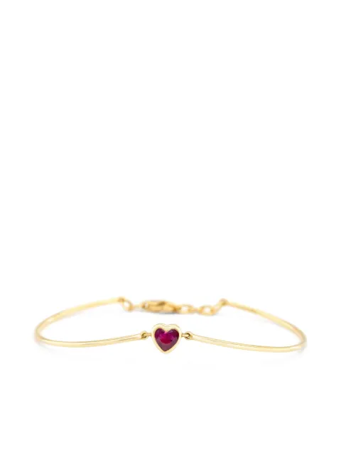 YI Collection brazalete Heart en oro amarillo de 18kt con rubí