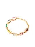 YI Collection 14K yellow gold rainbow sapphires chain ring