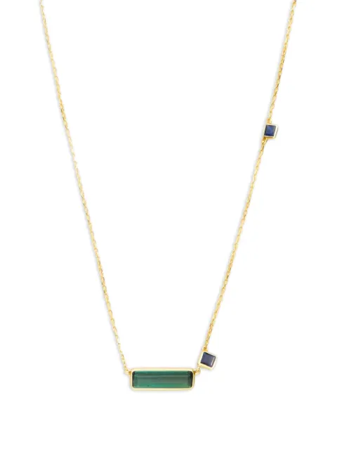 YI Collection collar en oro amarillo de 18kt con turmalina verde y zafiro