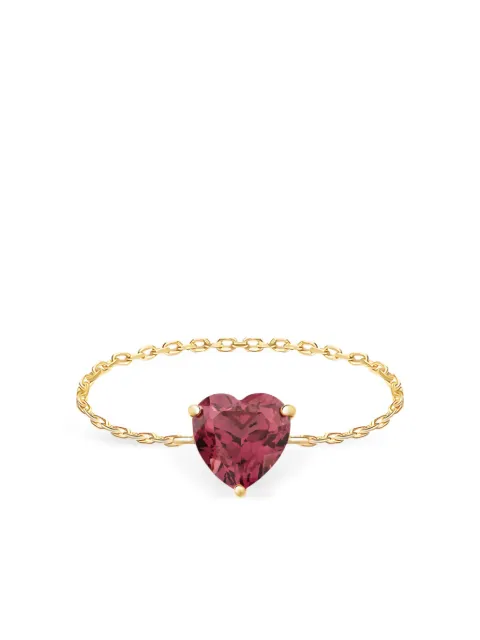 YI Collection 18K yellow gold Supreme Chain rhodolite ring