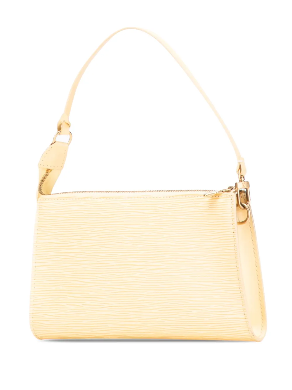 Pre-owned Louis Vuitton 2001 Epi Pochette Accessoires Shoulder Bag In Yellow