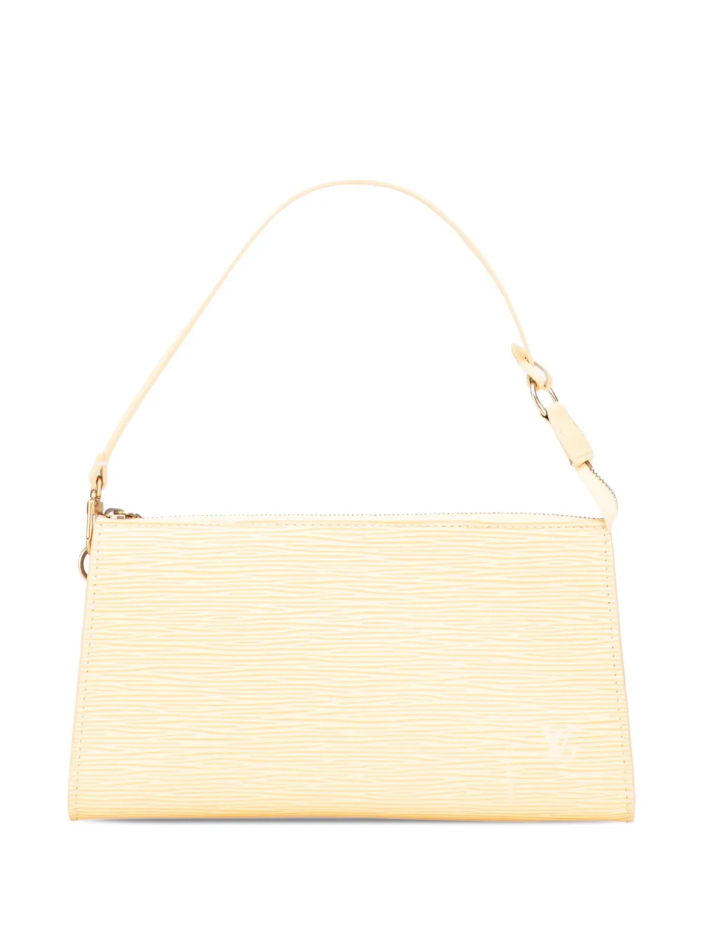 Pre-owned Louis Vuitton 2001 Epi Pochette Accessoires Shoulder Bag In Yellow