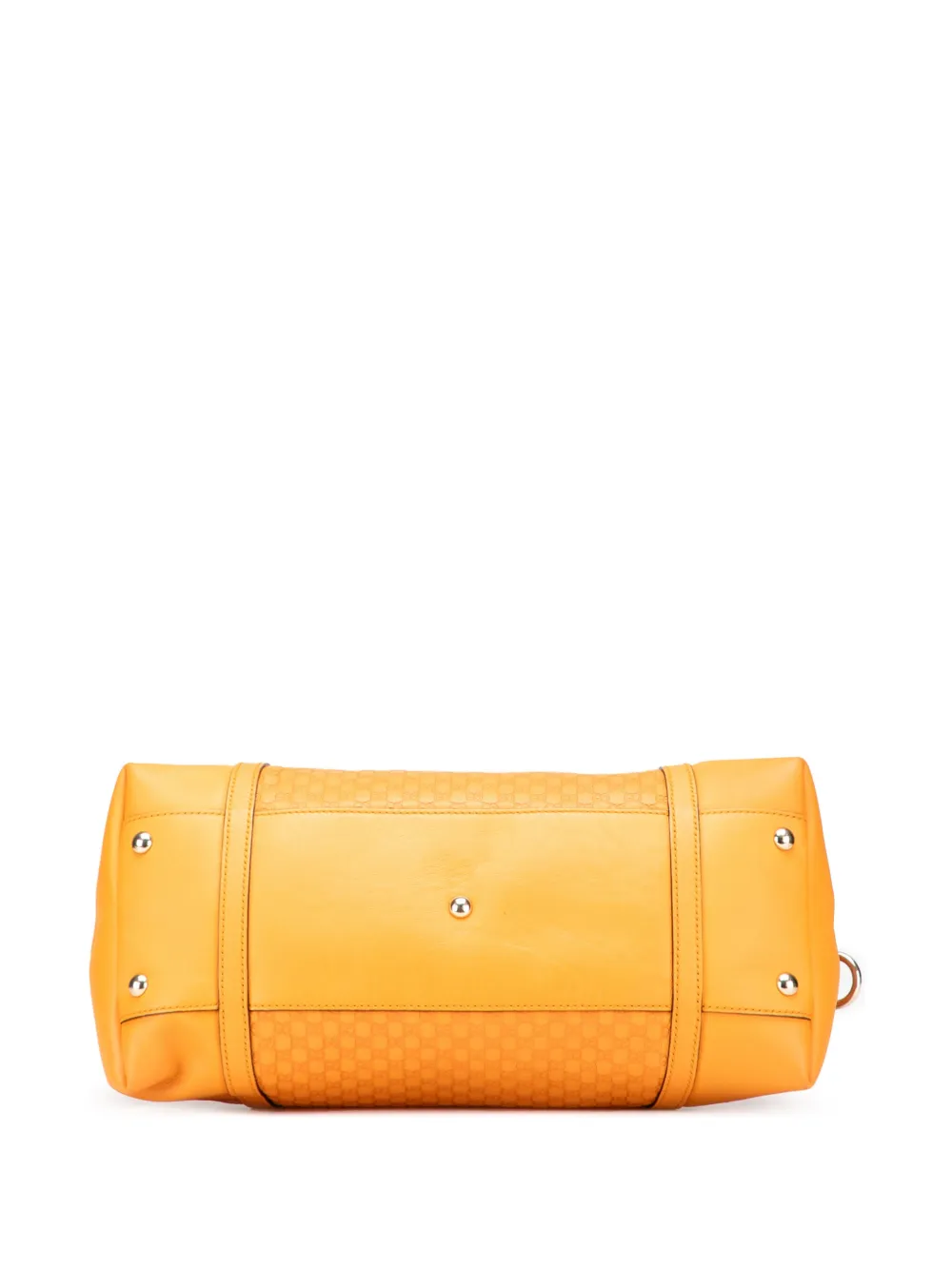 Pre-owned Gucci 2000-2015 Large Microssima Nice Dome Satchel In Yellow