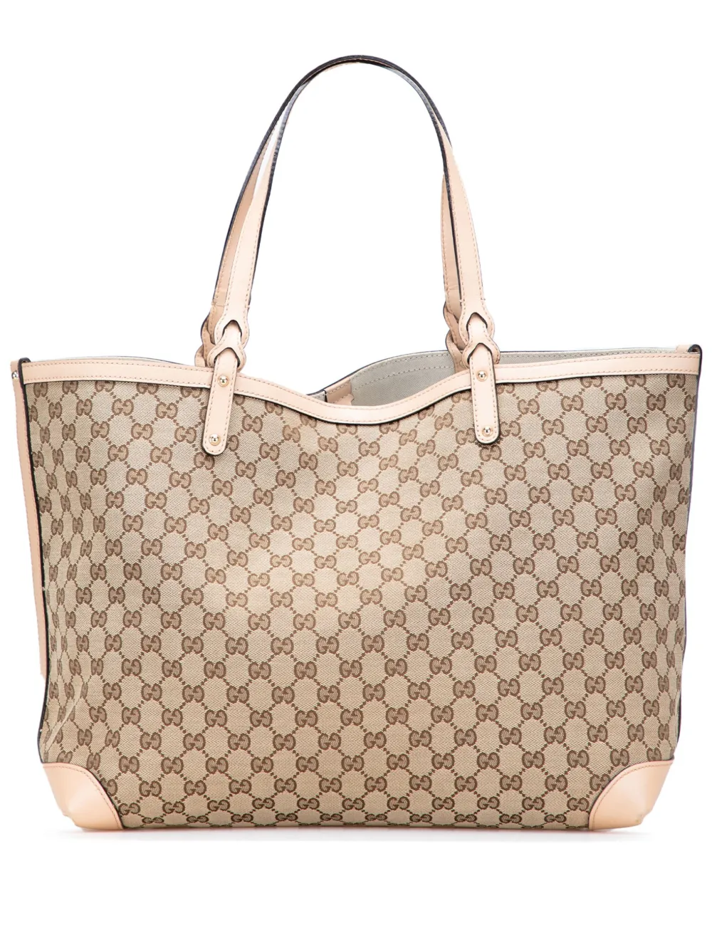 Gucci Pre-Owned 2016-2025 Large GG Canvas Craft tote bag - ブラウン Gucci Pre-Owned 2016-2025 Large GG Canvas Craft tote bag - ブラウン
